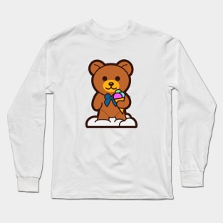 Bear Ice Cream Long Sleeve T-Shirt